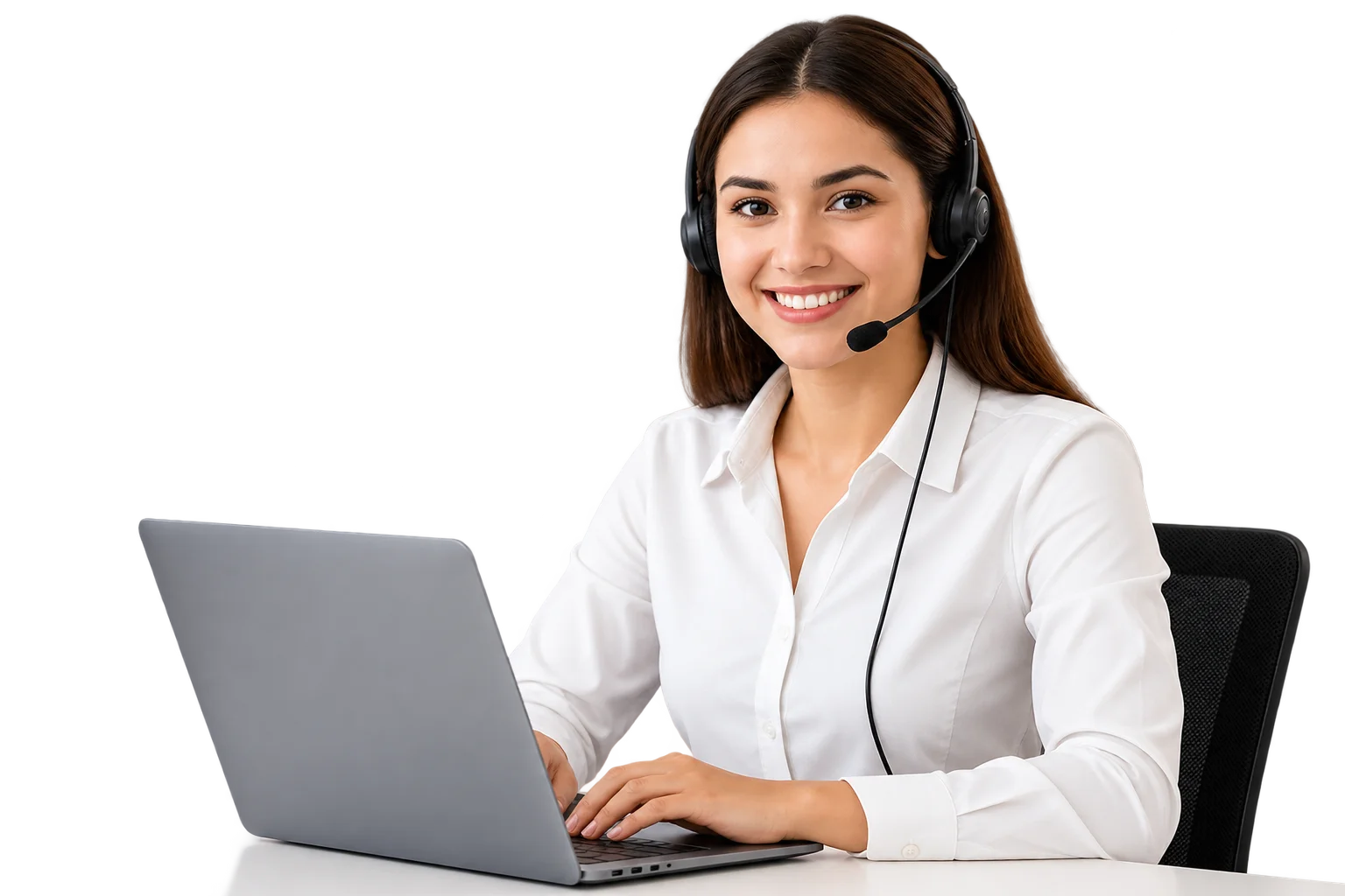 Friendly Remote Support Professional with Laptop